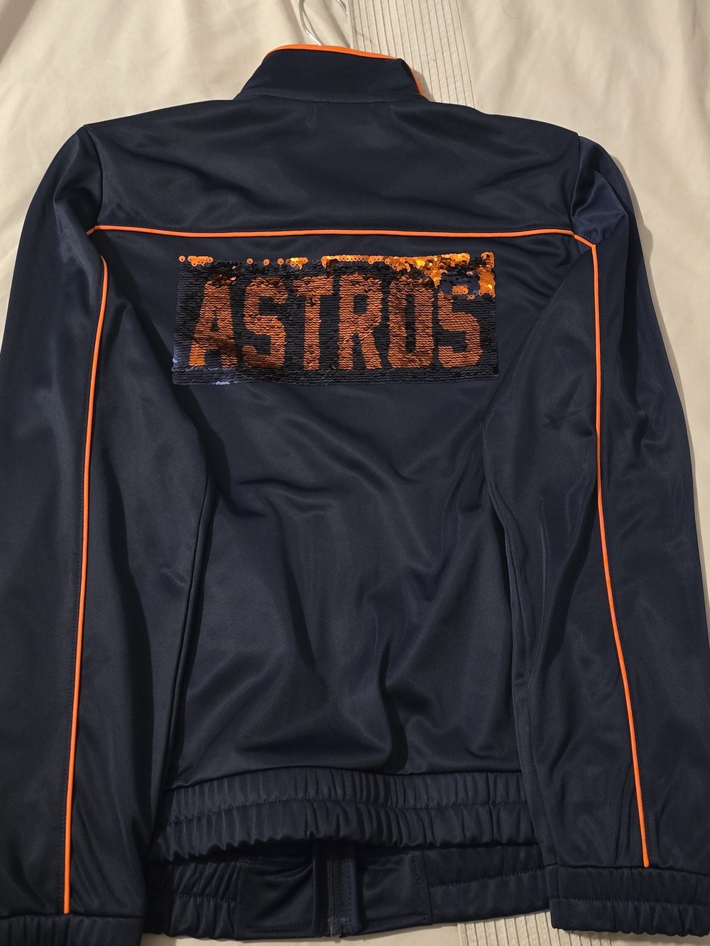 Genuine Merchandise Houston Astros Navy and Orange Zip Track Jacket